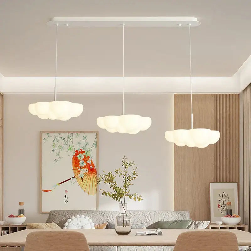 White Floating Pendant Light