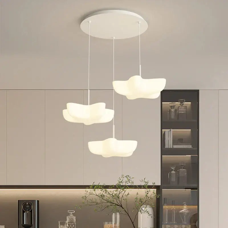 White Floating Pendant Light