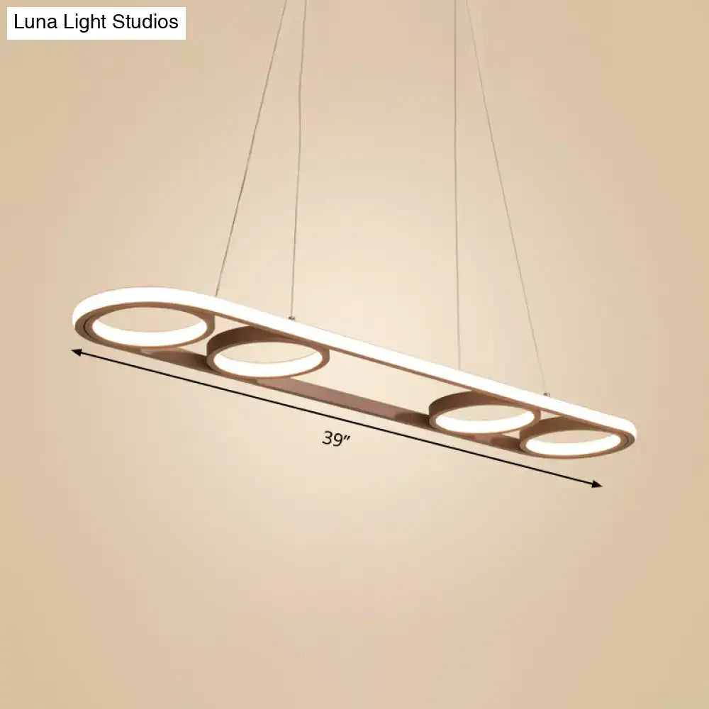 Coffee Metal Island Pendant Light