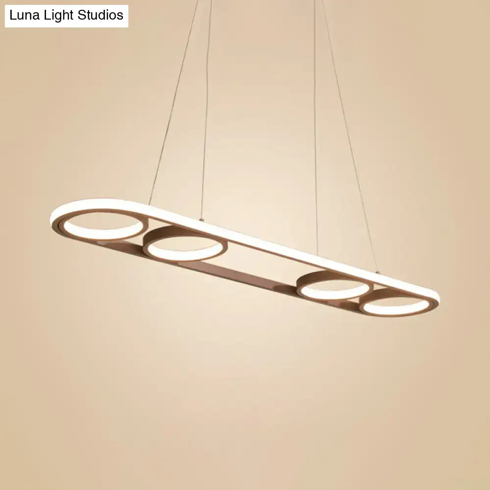 Coffee Metal Island Pendant Light