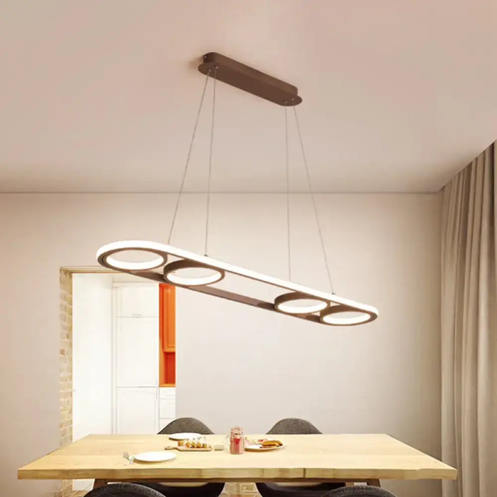 Coffee Metal Island Pendant Light