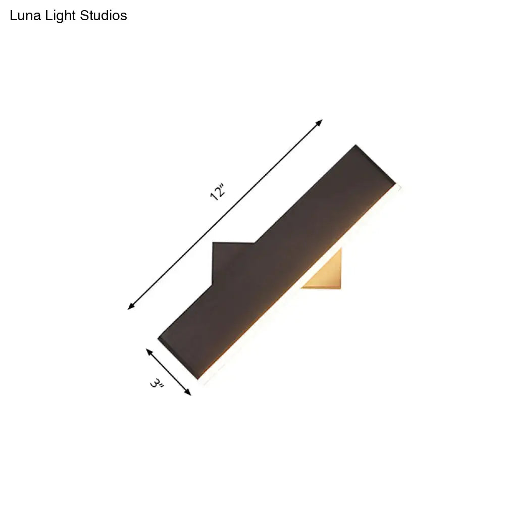 Coffee White Rectangular Sconce