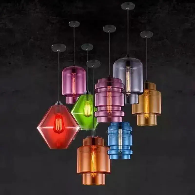 Geometric Glass Pendant Light
