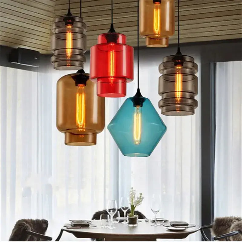 Geometric Glass Pendant Light
