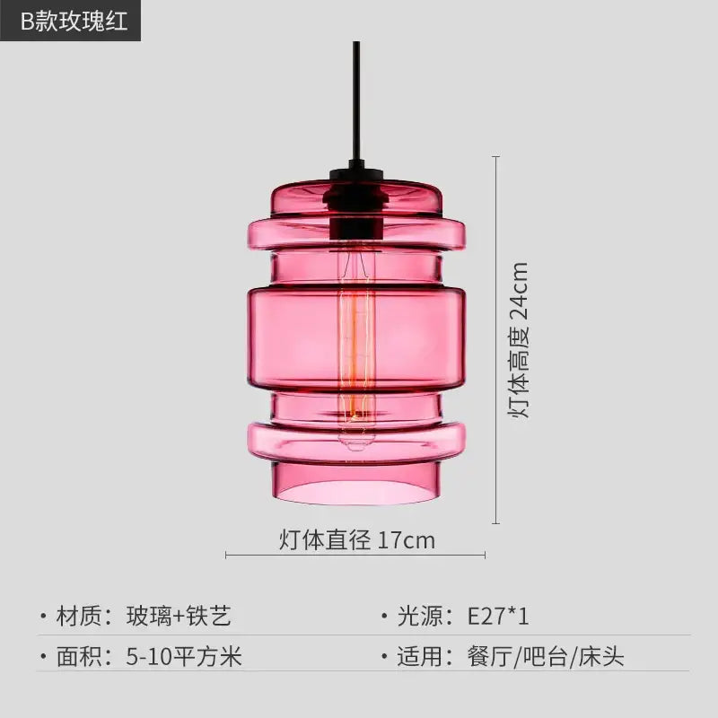 Geometric Glass Pendant Light
