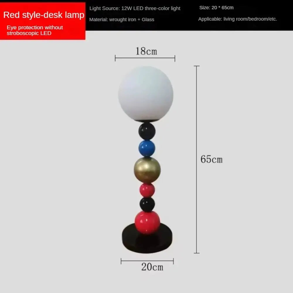 Colorful Glass Floor Lamp