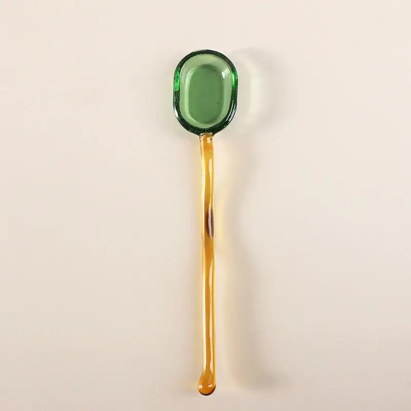 Colorful Glass Dessert Spoons