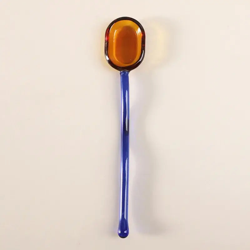 Colorful Glass Dessert Spoons