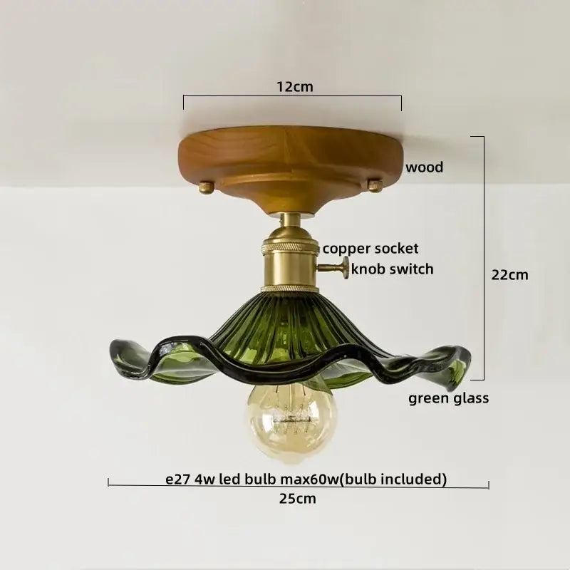 Colorful Glass LED Ceiling Lamp