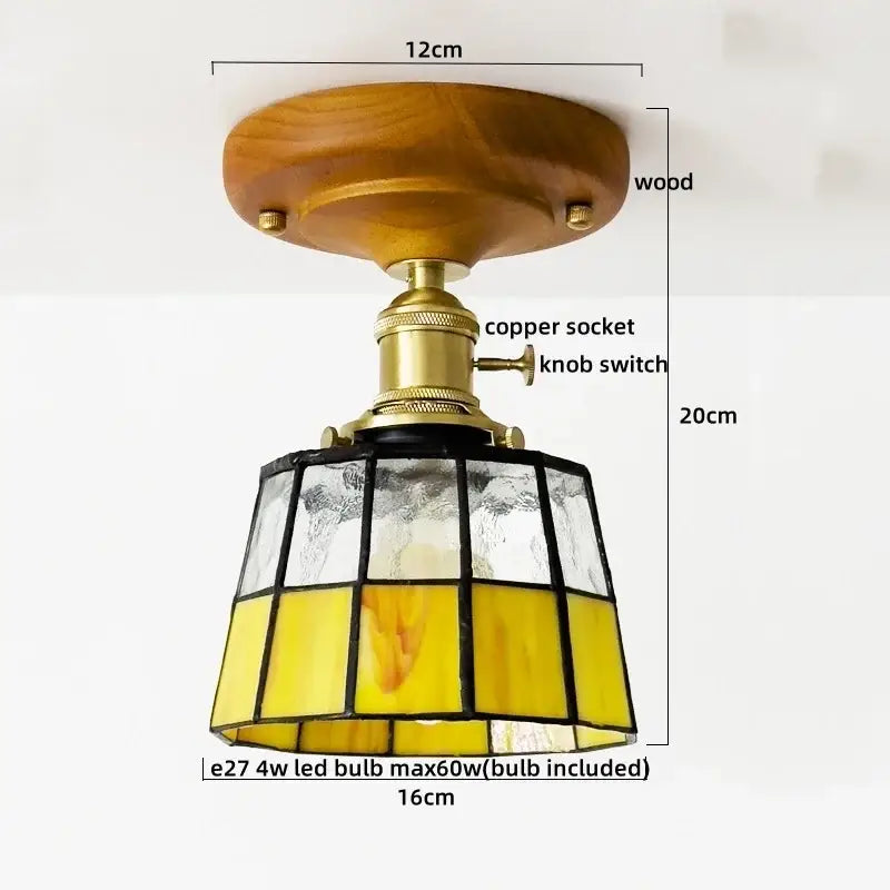 Colorful Glass LED Ceiling Lamp