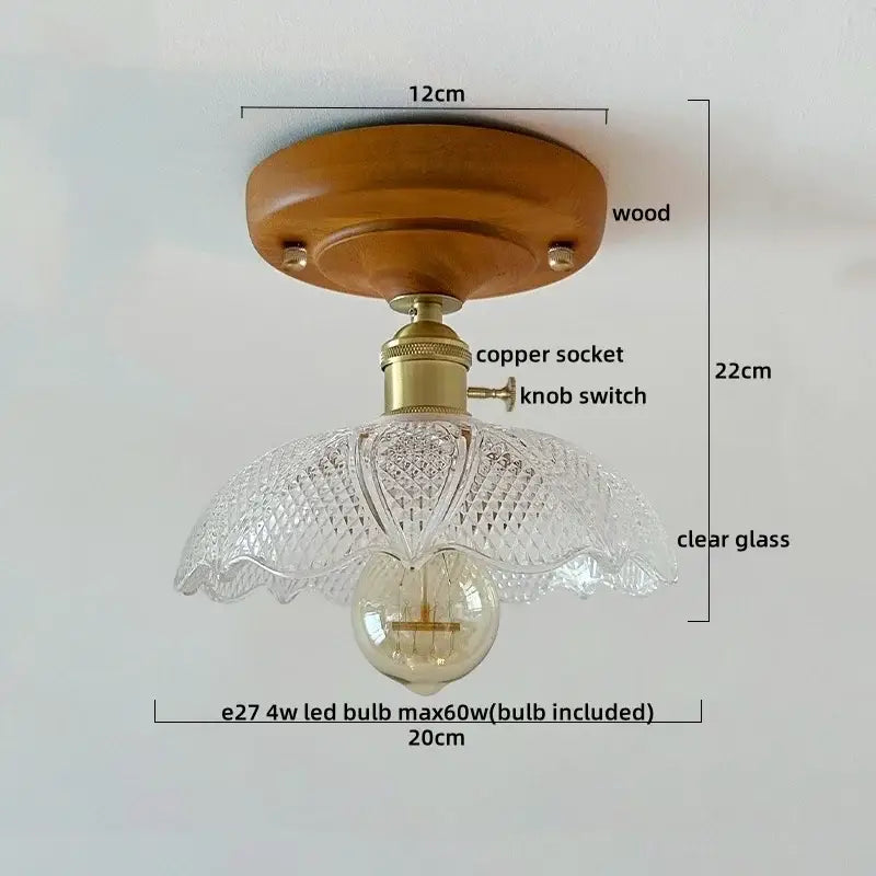 Colorful Glass LED Ceiling Lamp