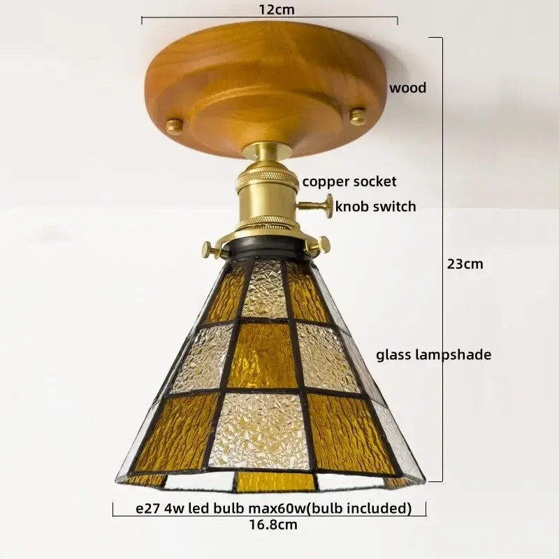 Colorful Glass LED Ceiling Lamp