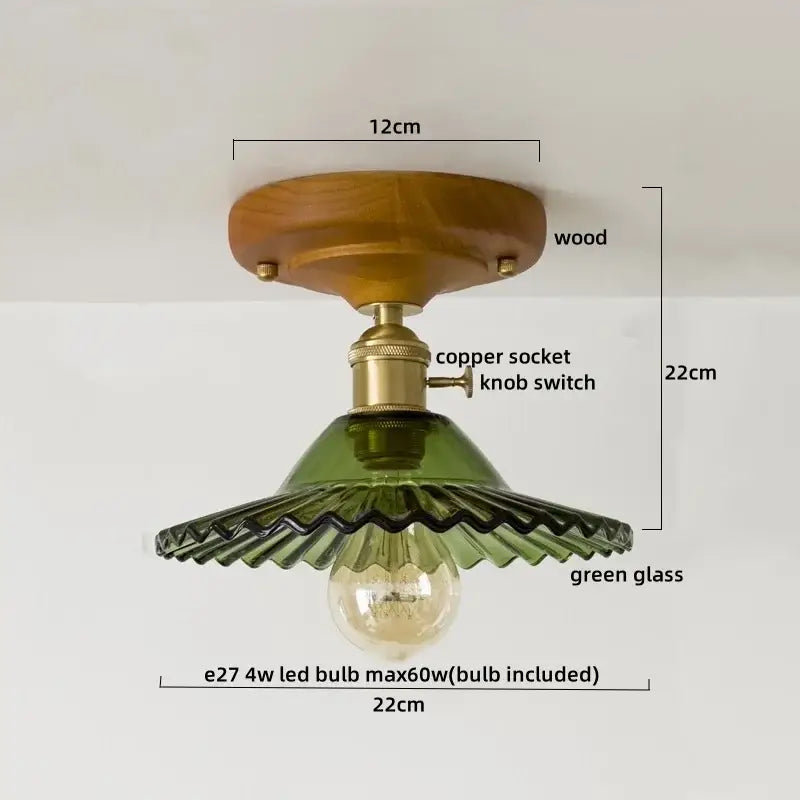 Colorful Glass LED Ceiling Lamp