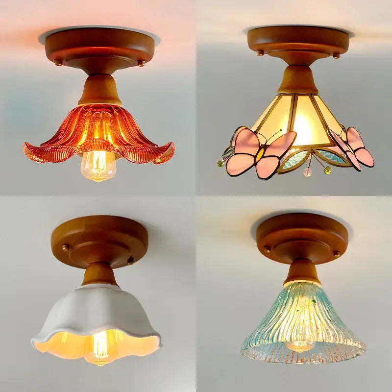 Colorful Glass LED Ceiling Lamp