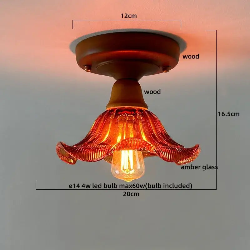 Colorful Glass LED Ceiling Lamp