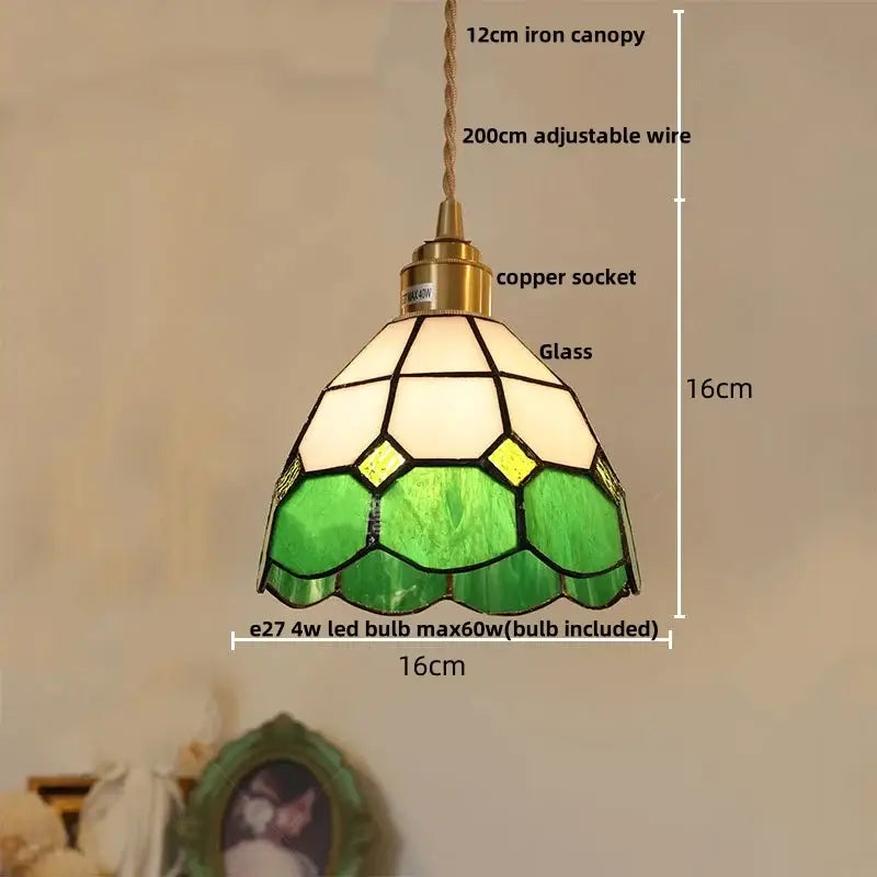 Colorful Glass Cube Pendant