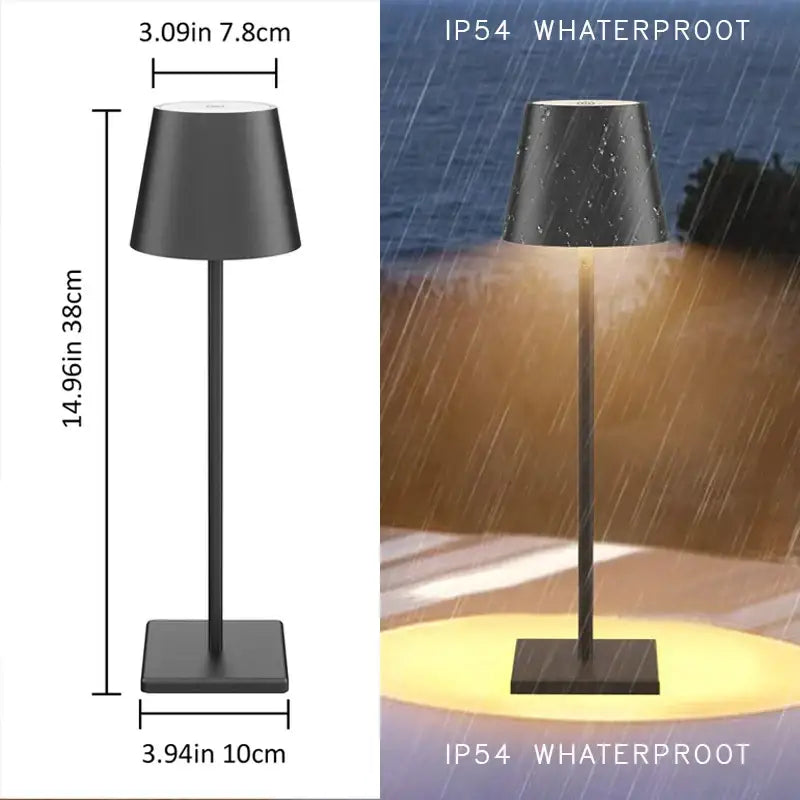 Gold Crystal Rechargeable Table Lamp