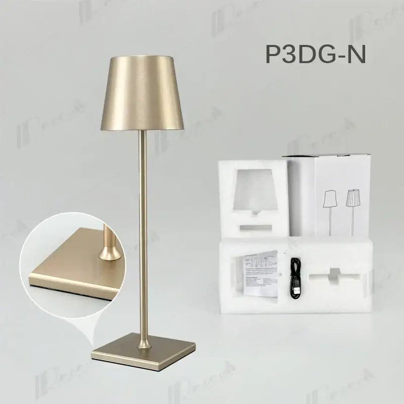 Gold Crystal Rechargeable Table Lamp