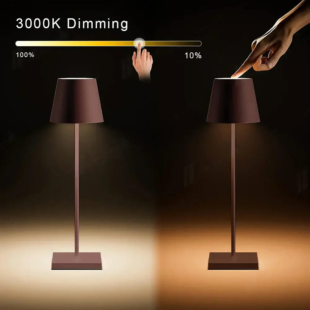Gold Crystal Rechargeable Table Lamp