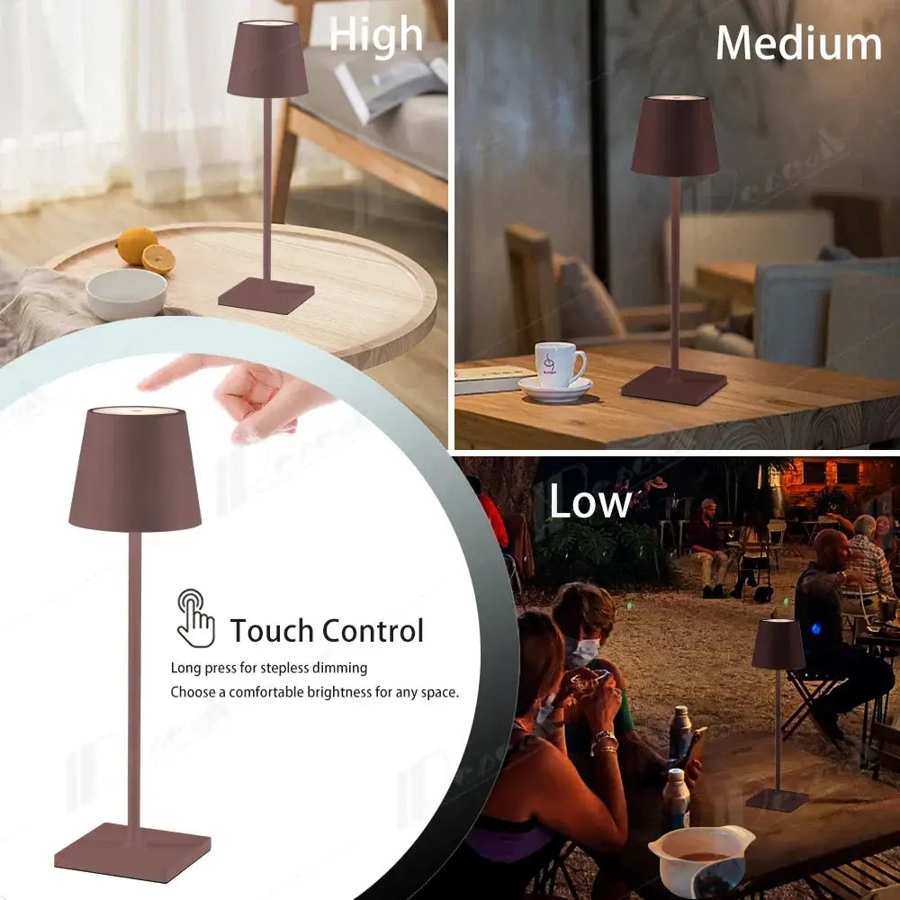 Gold Crystal Rechargeable Table Lamp