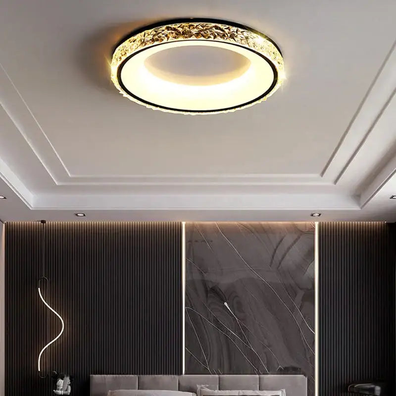Round Crystal Ceiling Light