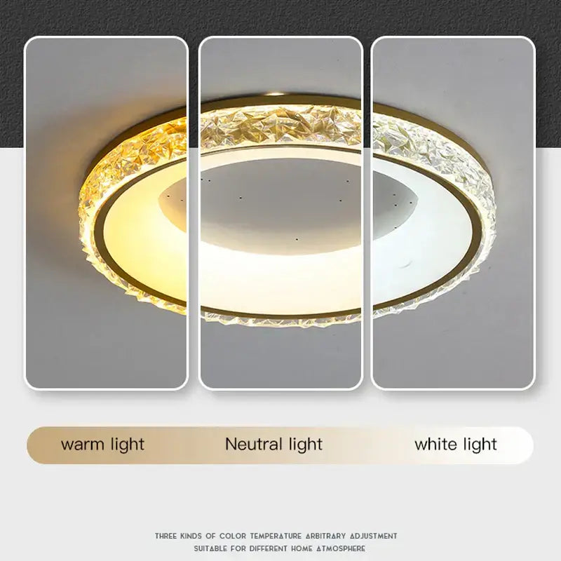 Round Crystal Ceiling Light