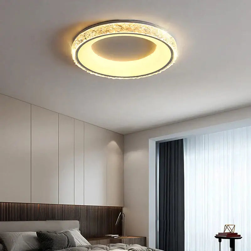 Round Crystal Ceiling Light