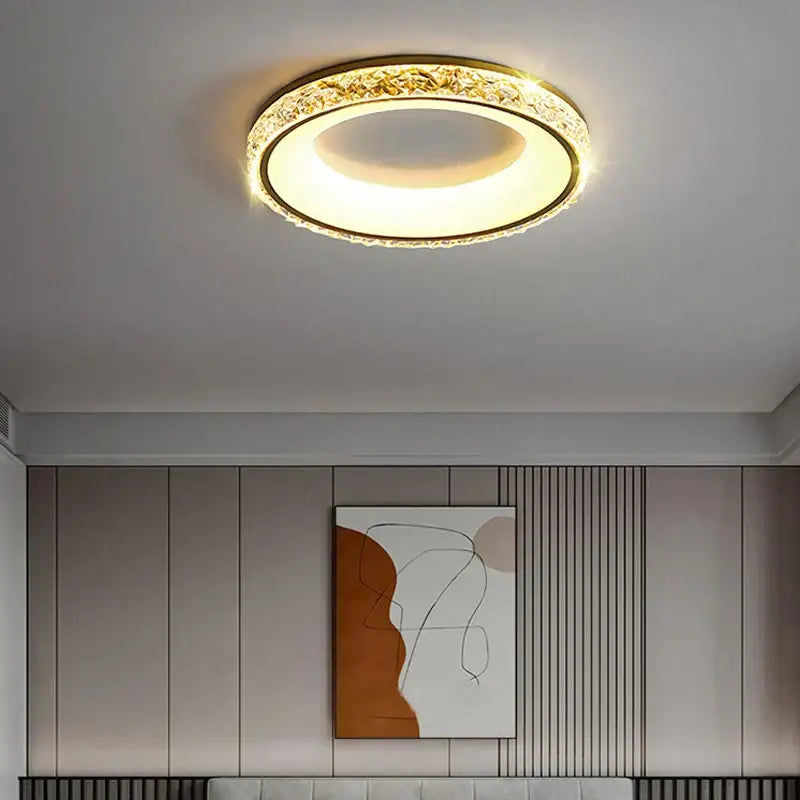 Round Crystal Ceiling Light