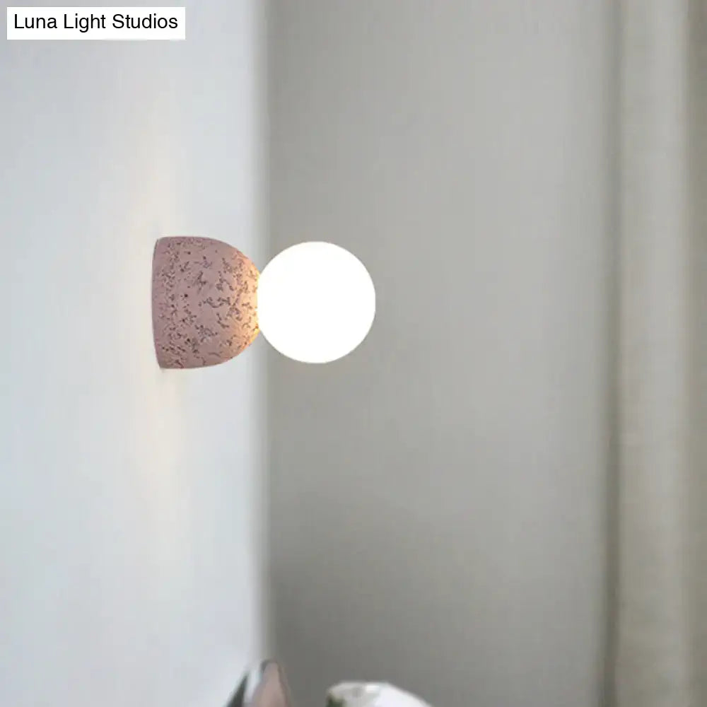 Pink Concrete Wall Sconce