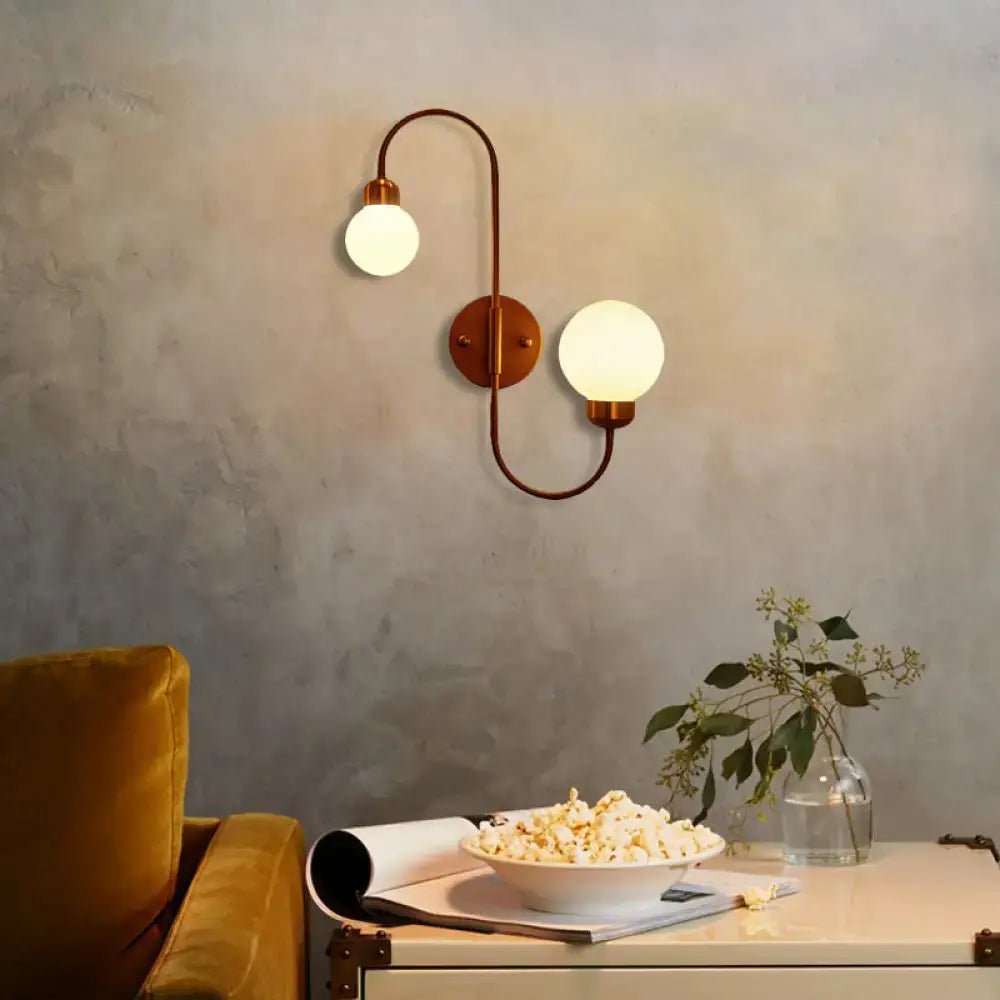 Copper Spherical Wall Sconce