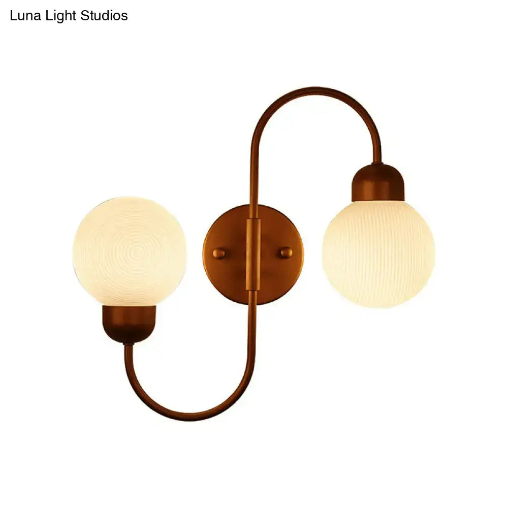 Copper Spherical Wall Sconce