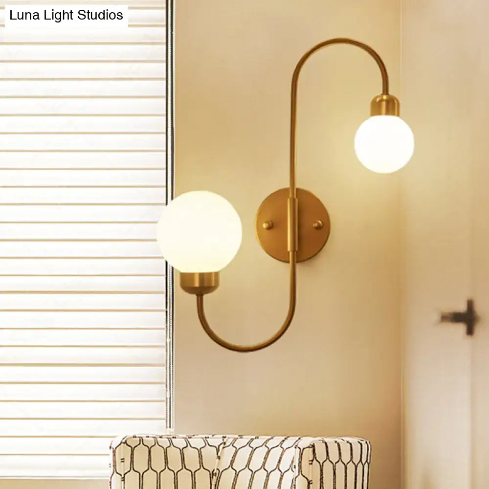 Copper Spherical Wall Sconce