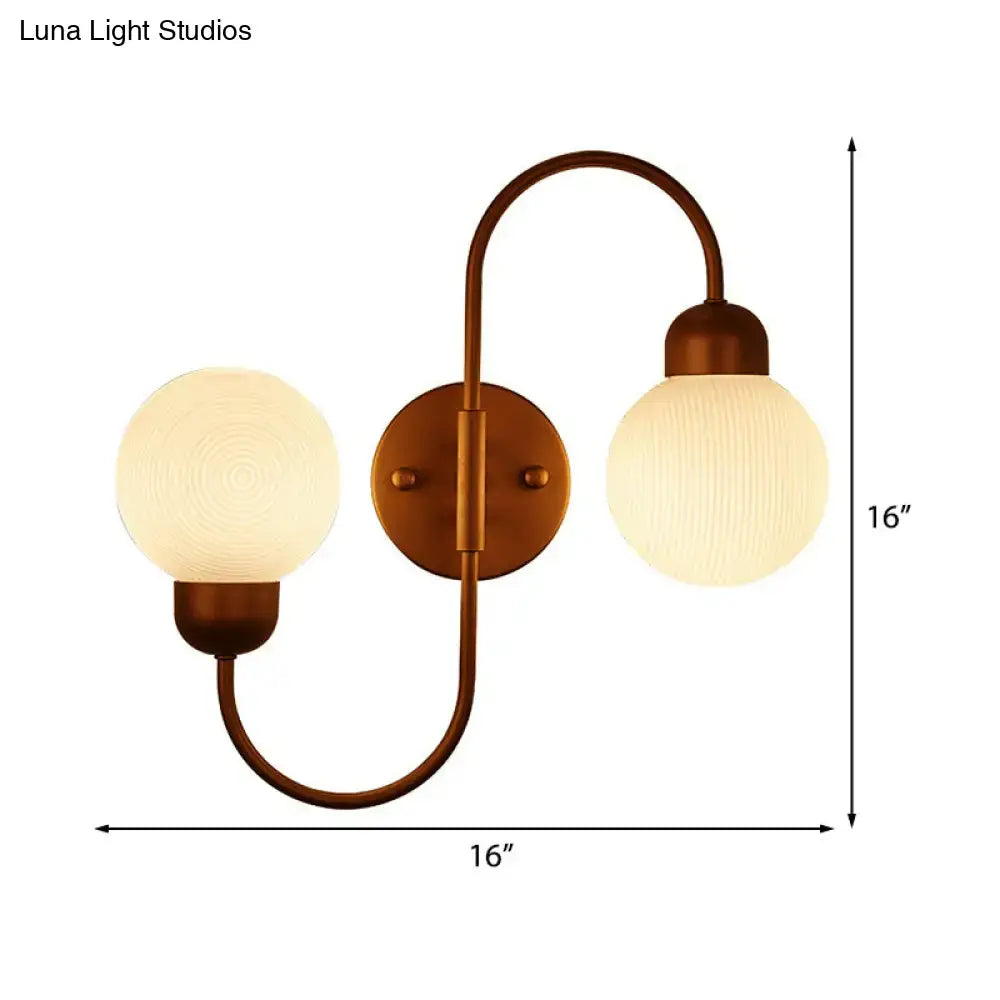 Copper Spherical Wall Sconce