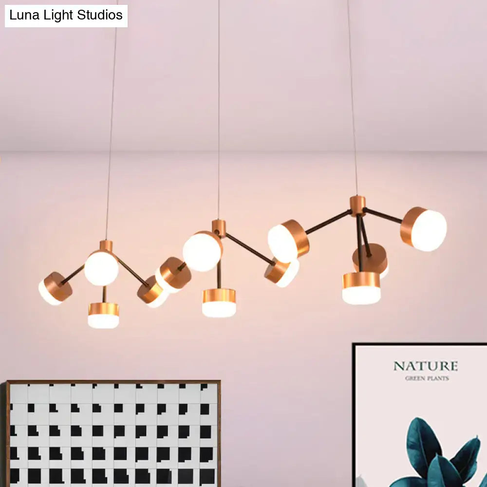 Copper Sputnik Ceiling Light