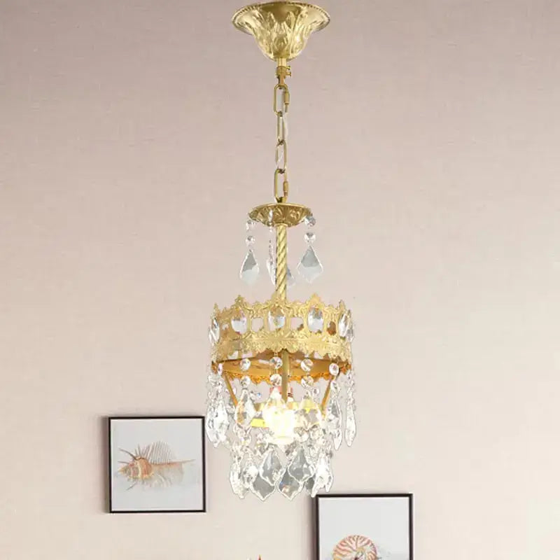 Copper Crystal Chandelier Light
