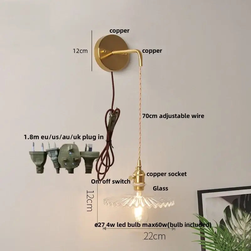 Etched Glass Wall Sconce