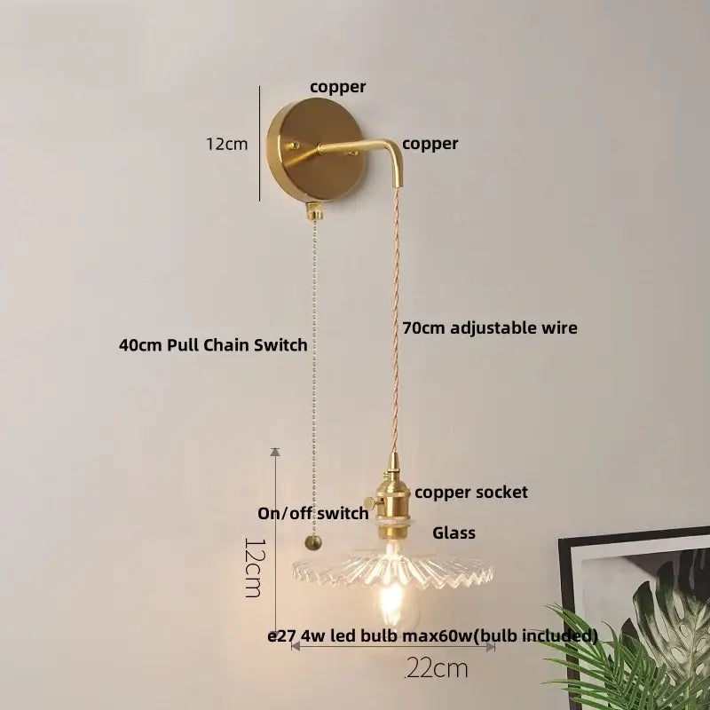 Etched Glass Wall Sconce