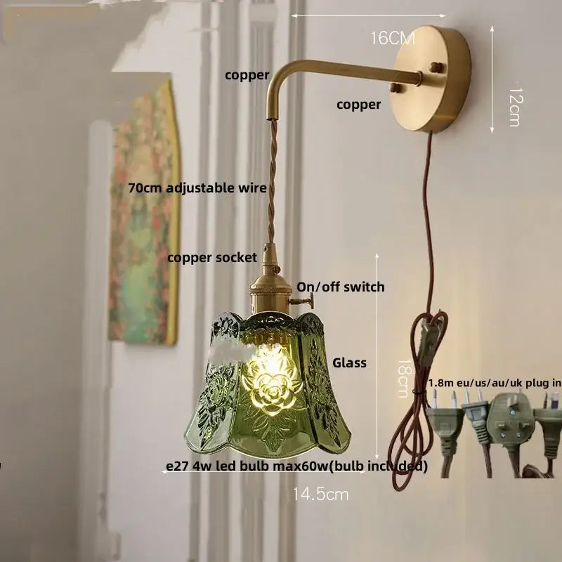 Etched Glass Wall Sconce