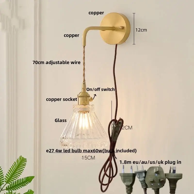 Etched Glass Wall Sconce