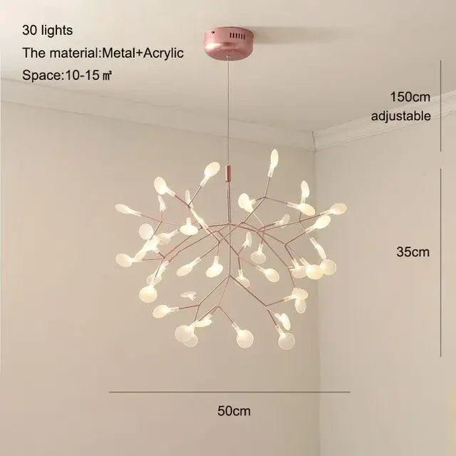 Rose Gold Firefly Chandelier