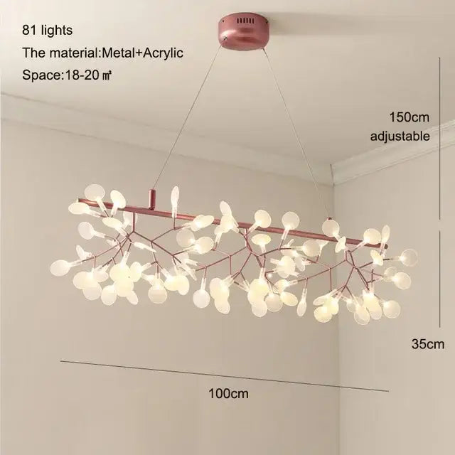 Rose Gold Firefly Chandelier