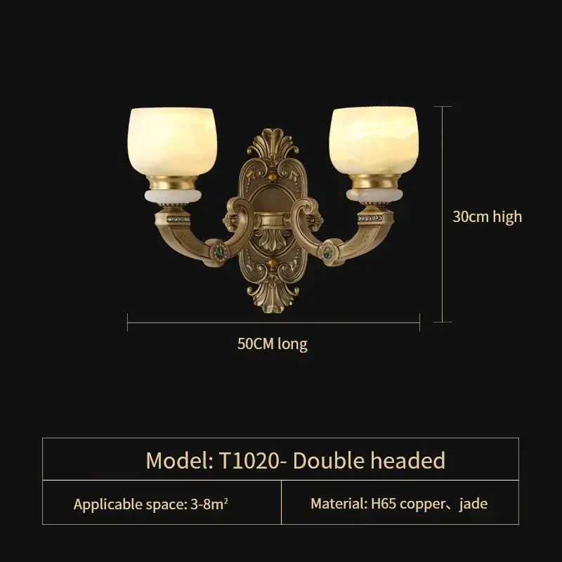 Jade Copper Frosted Chandelier