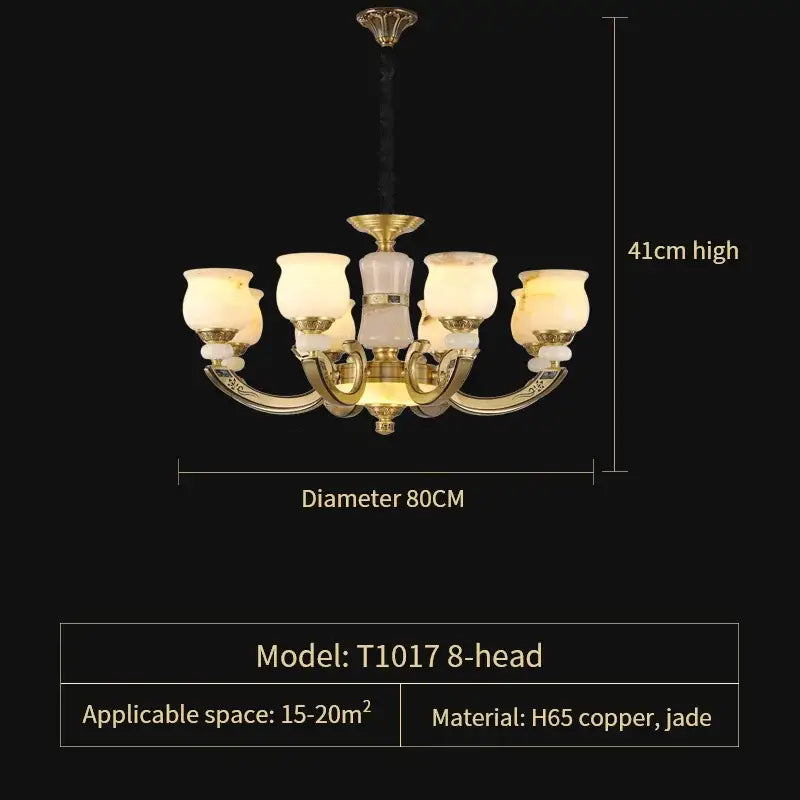 Copper Jade Pendant Light