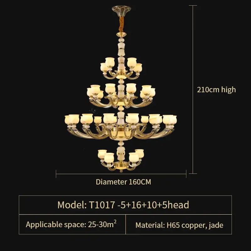 Copper Jade Pendant Light