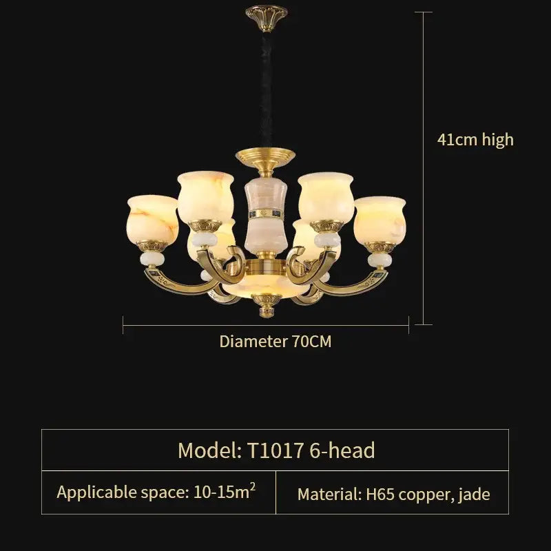 Copper Jade Pendant Light