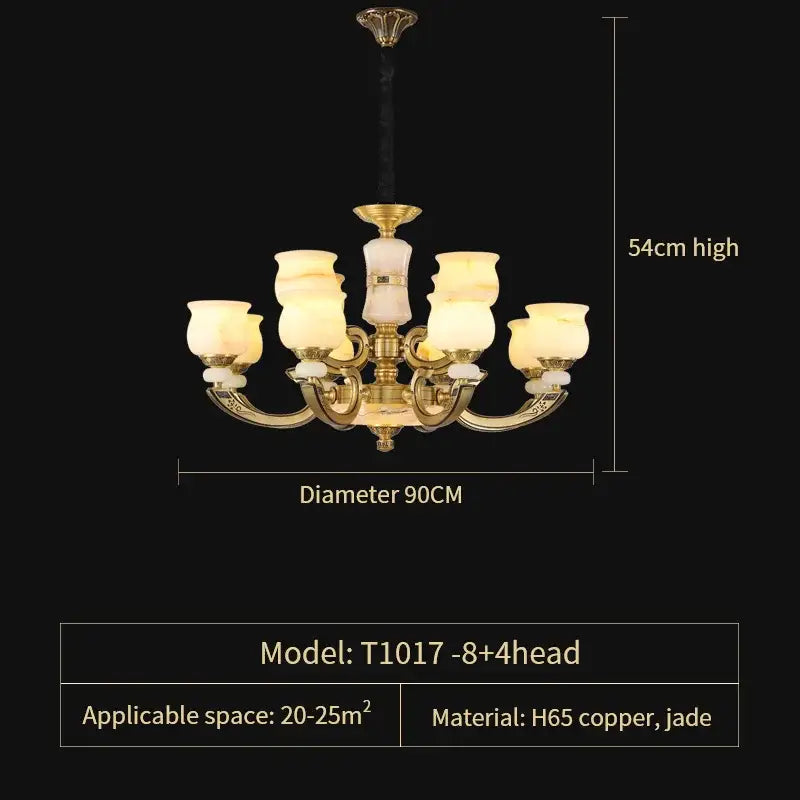 Copper Jade Pendant Light