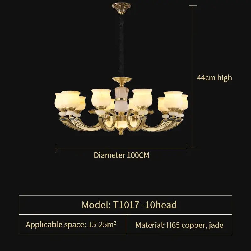 Copper Jade Pendant Light