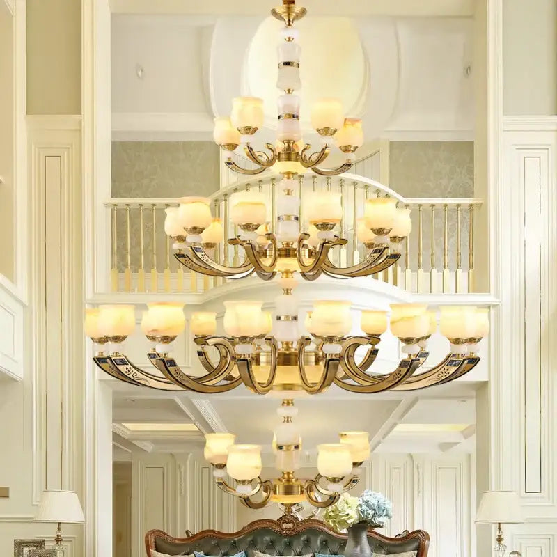 Copper Jade Pendant Light