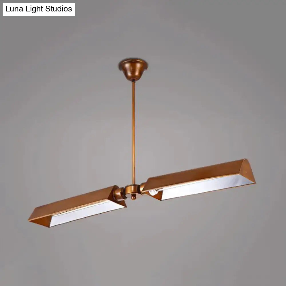 Copper Triangle Pendant Light