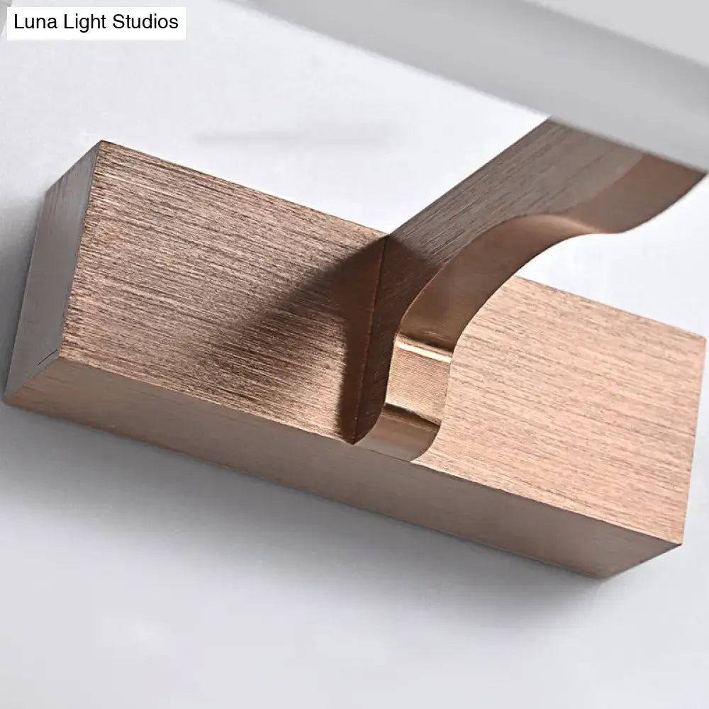Copper Wood Grain Wall Light